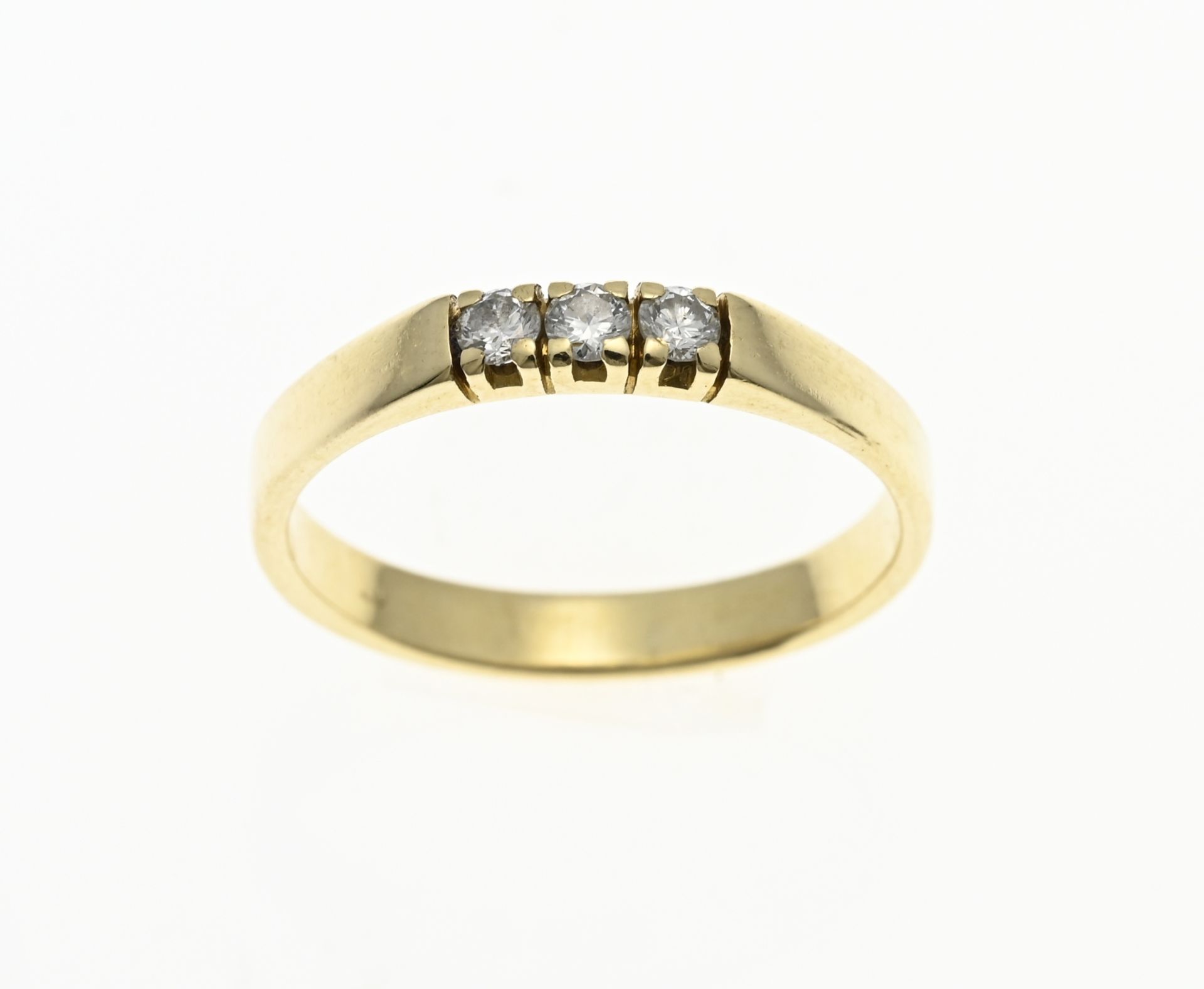 Gold row ring