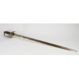 Antique saber with family coat of arms, L 95 cm.