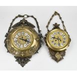 2x Brass baker's clock, 1890