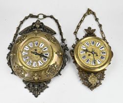 2x Brass baker's clock, 1890