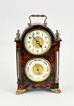 Antique French boulle mantel clock with barometer