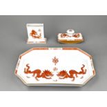 3-piece porcelain Meissen desk set