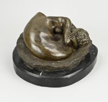 Bronze figure, Woman in shell