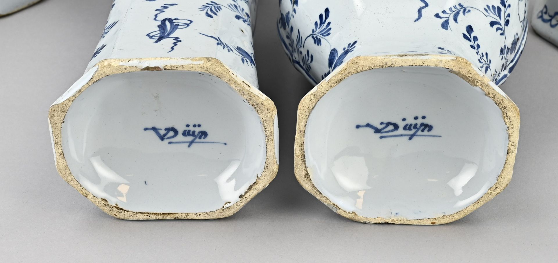 5-piece Delft cabinet set, H 28 - 37 cm. - Image 3 of 3