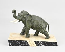 Antique art deco statue, Elephant