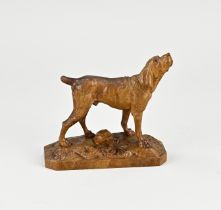 Antique carved hunting dog, 1900