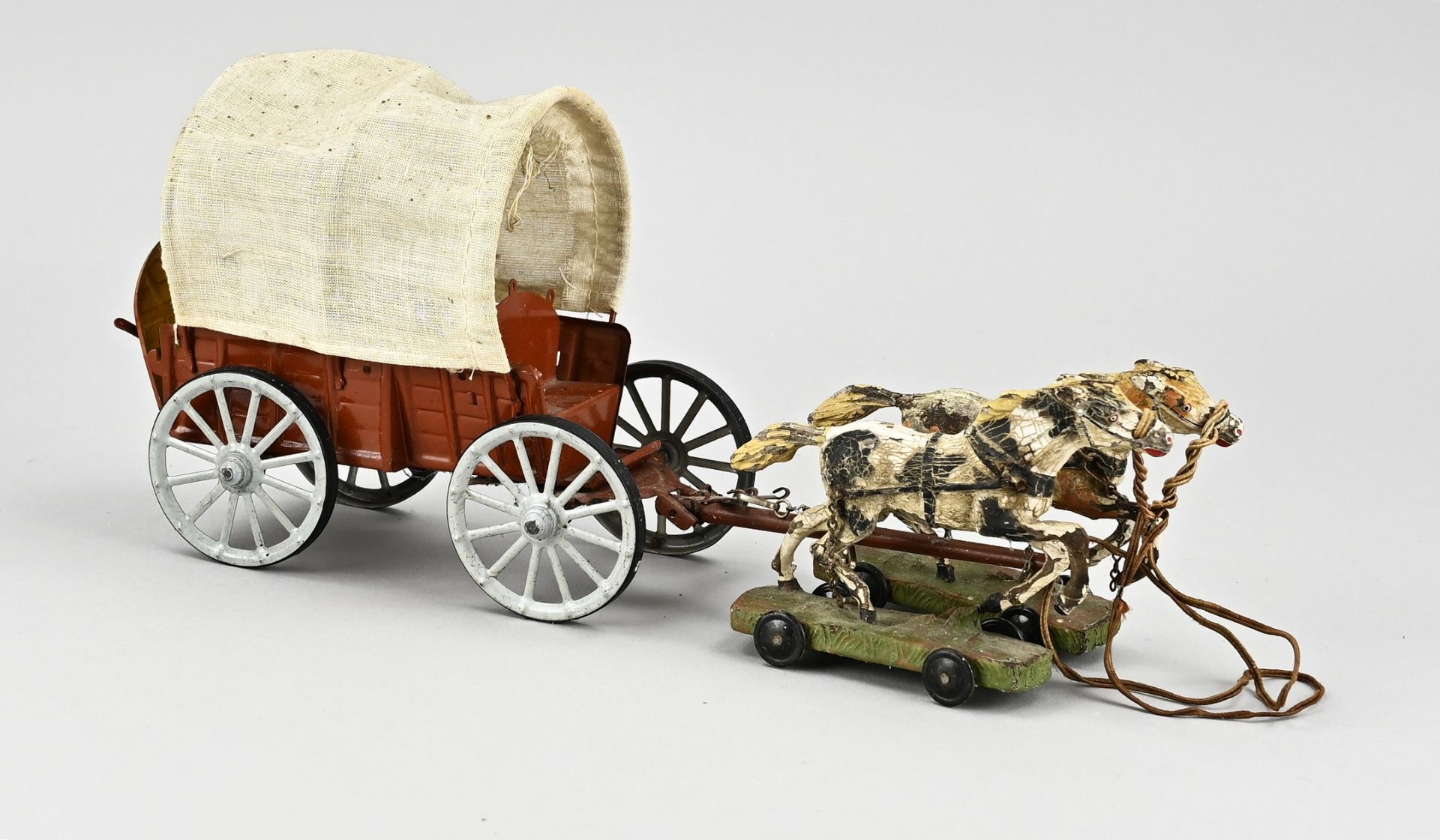 Elastolin covered wagon, 1930