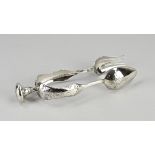 Silver salad tongs