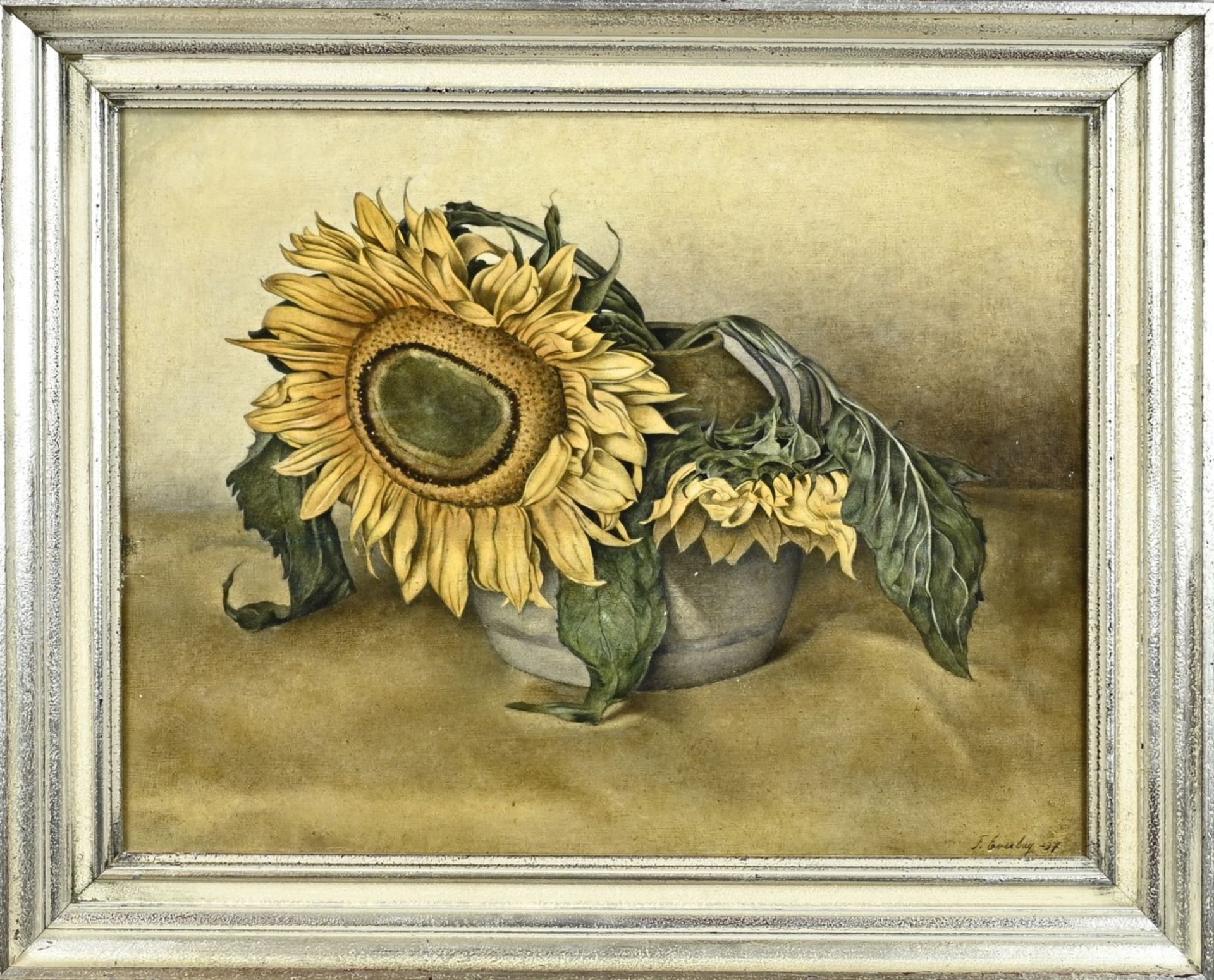 Frans Everbag, Ginger jar with sunflower