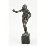 Bronze figure, H 22.5 cm.