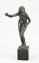 Bronze figure, H 22.5 cm.