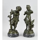 2x Bronze figure