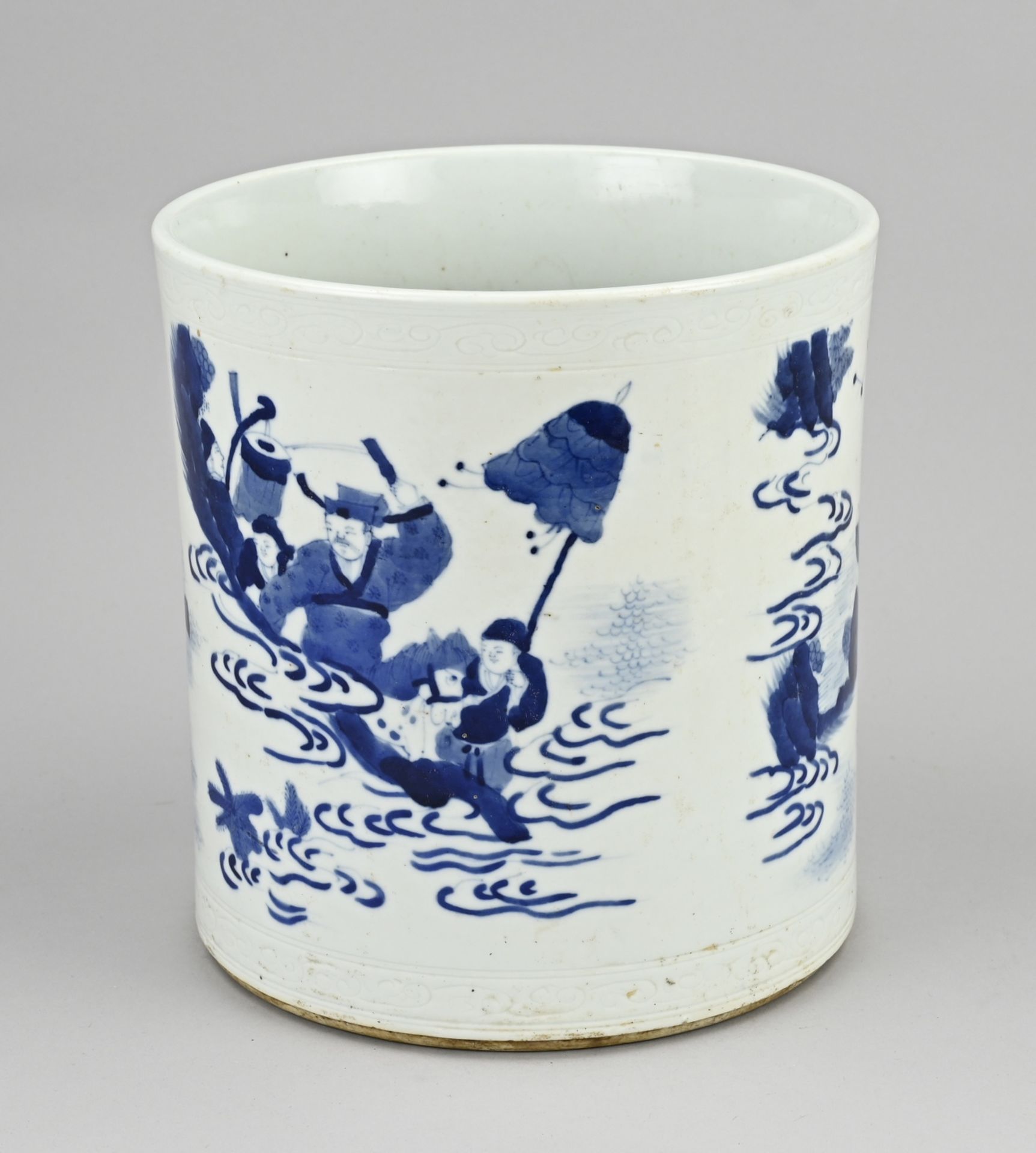 Chinese brush pot Ã˜ 19.8 cm. - Image 2 of 3