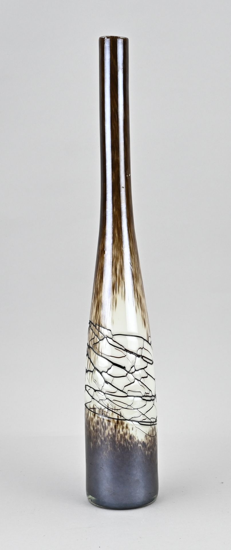 Glass vase, H 61 cm.