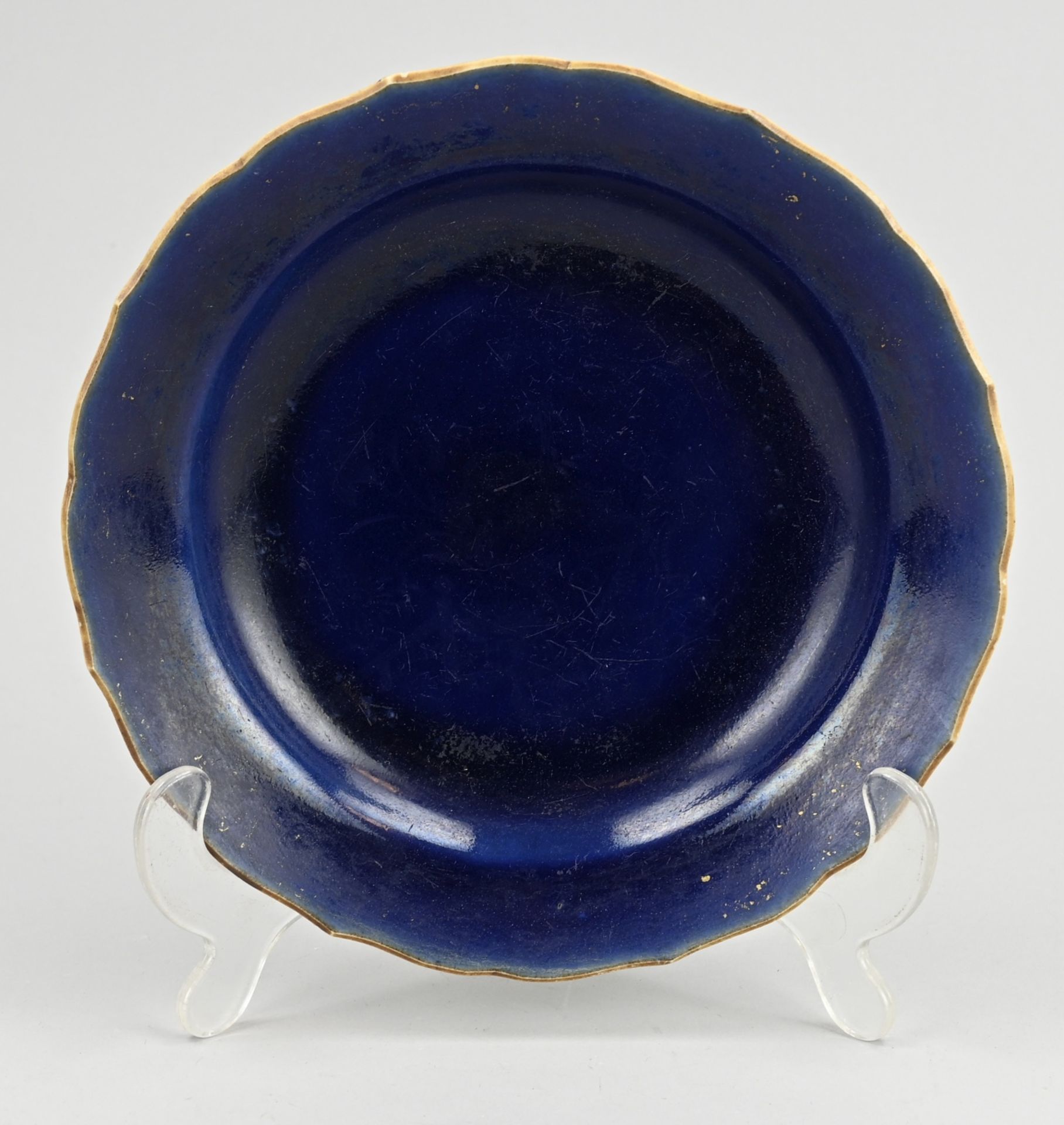 18th century poudre bleu plate Ã˜ 20.1 cm.