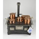 Children's stove + copper pans