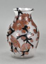 A. Mazoyer glass vase, H 17.8 cm.