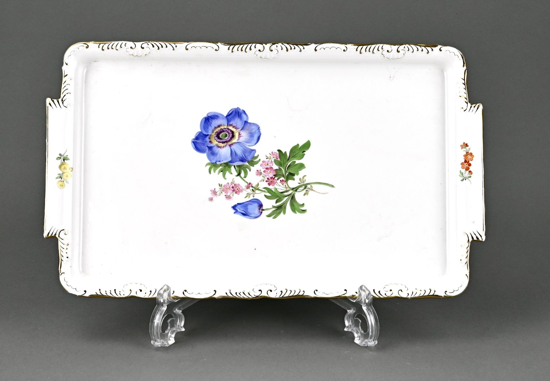 German Meissen tray, 37 x 22 cm.