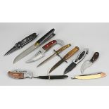 Lot of old knives, L 14 - 25 cm.