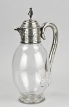 Rare decanter with silverware