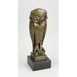 Bronze owl, H 37 cm.