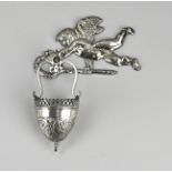 Silver putti with holder