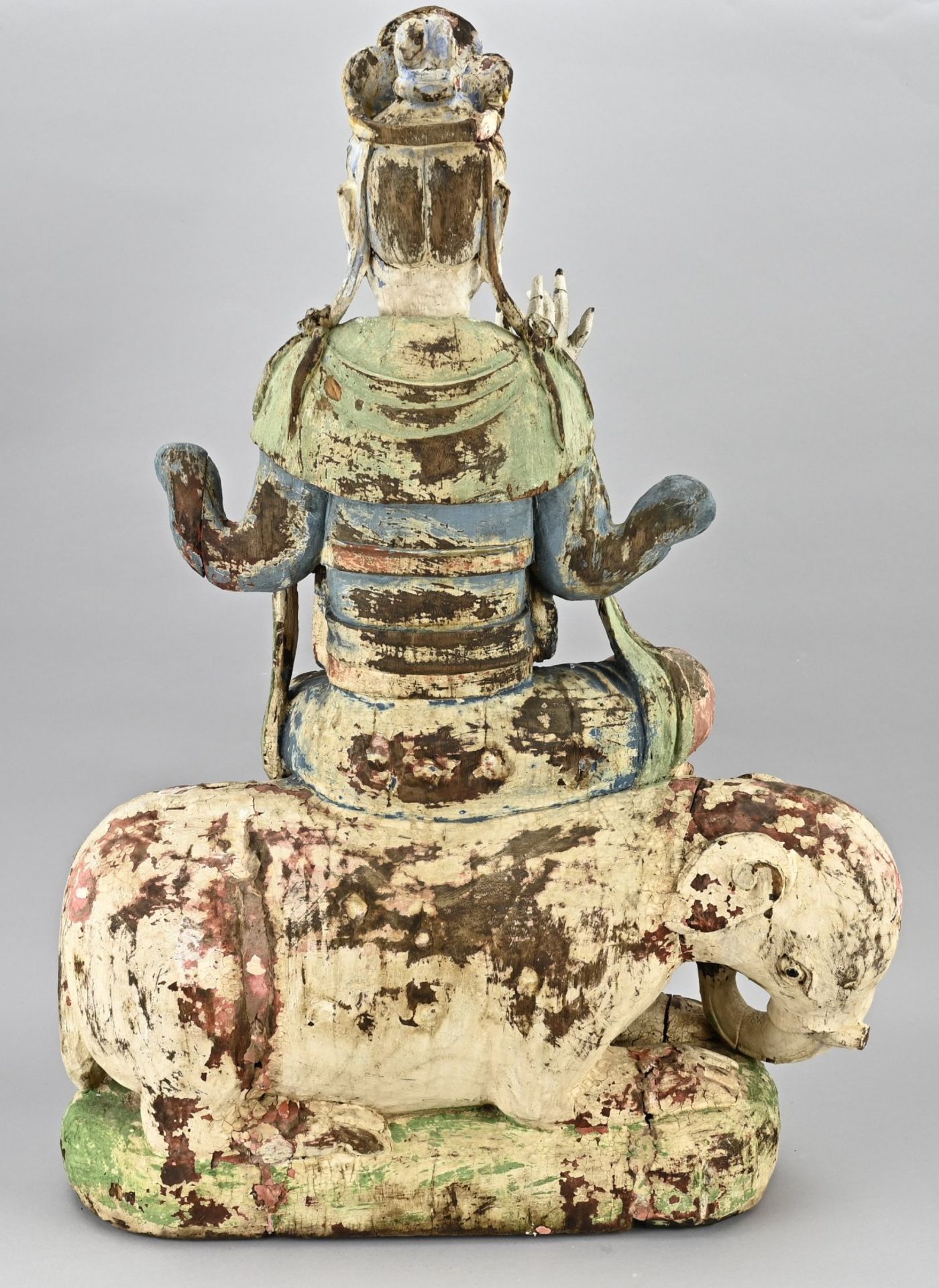 Chinese wooden quan yin, H 86 cm. - Image 2 of 2