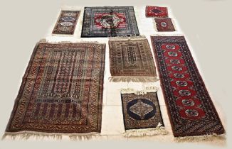 8x Various Persian rugs