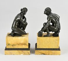 2x French bronze figure, 1820