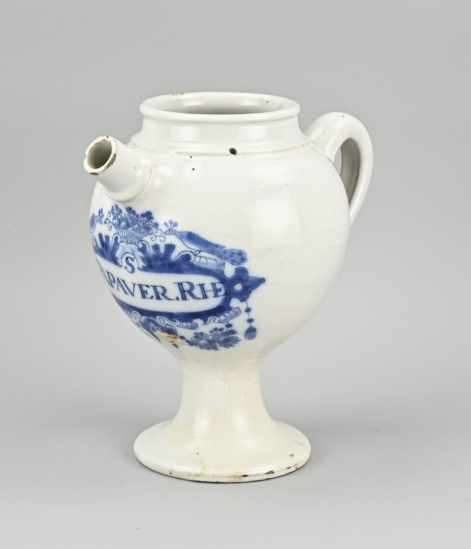 Delft apothecary jug, H 26 cm.