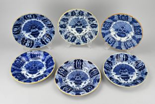 6x Delft plate Ã˜ 23 cm.