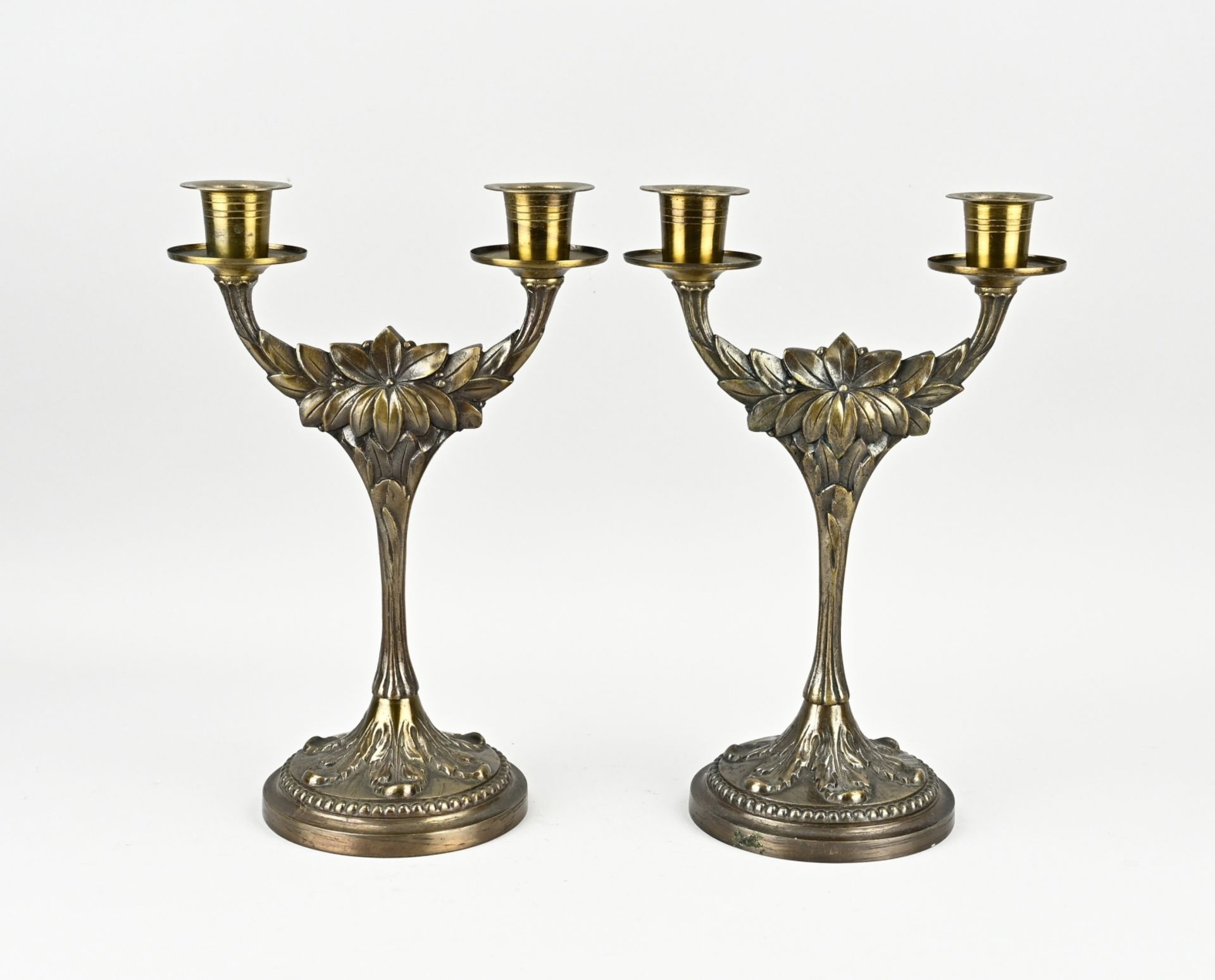 2x Art Nouveau candlestick, 1910