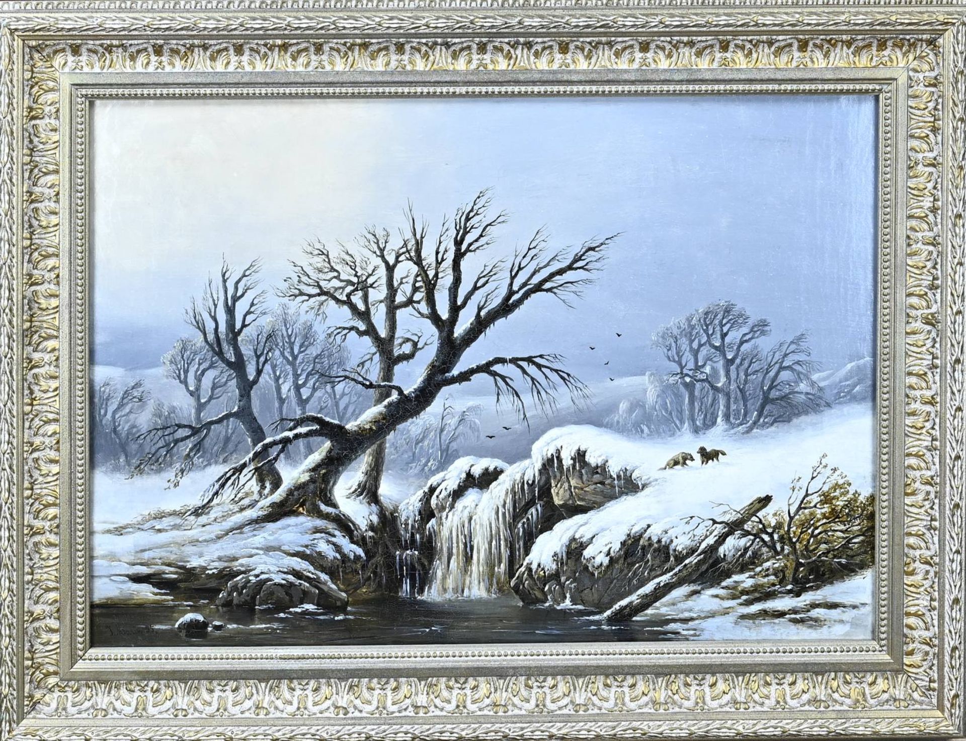 JosÃ© Marin, Winter landscape with wolves