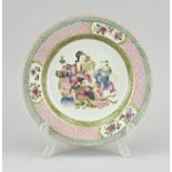 Chinese fam. rose plate Ã˜ 22.4 cm.