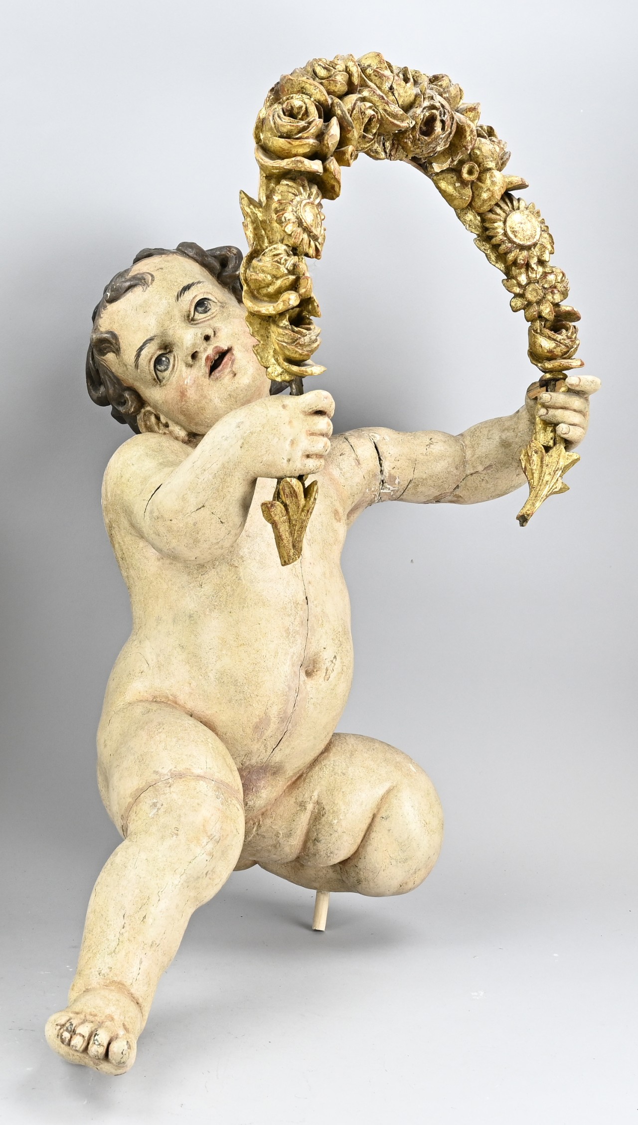 Antique cupid on console - Image 4 of 4