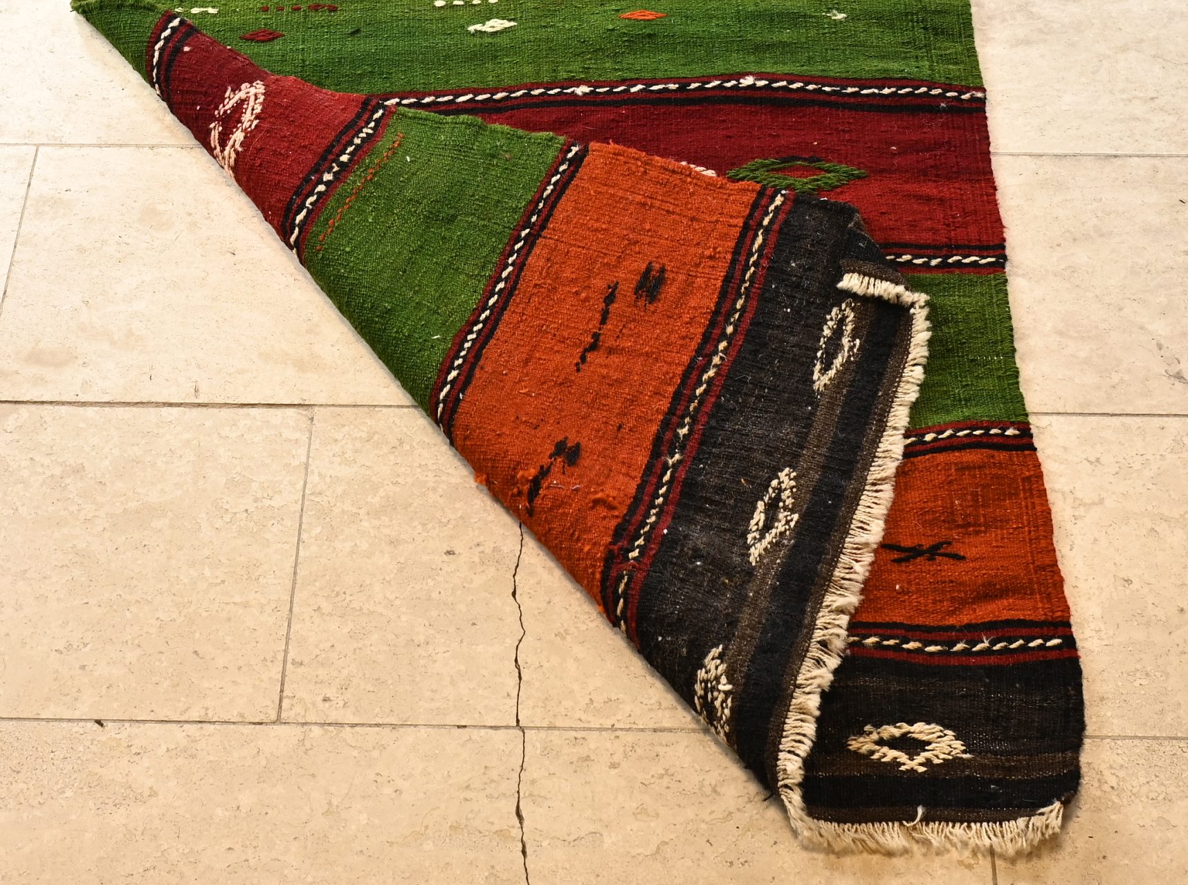 Persian Kilim rug, 86 x 290 cm. - Image 2 of 2