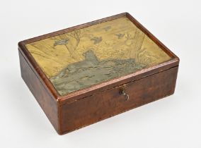 Lidded box with fox decor, 1890