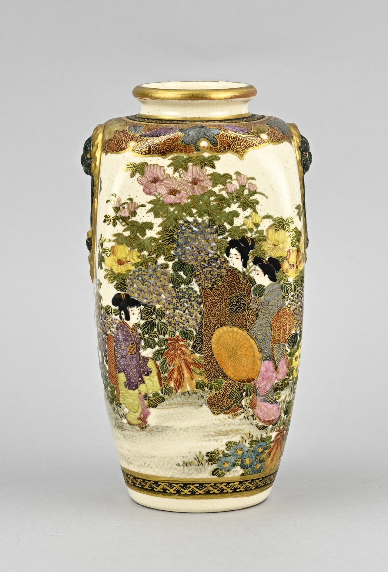 Japanese Satsuma vase, H 17 cm.