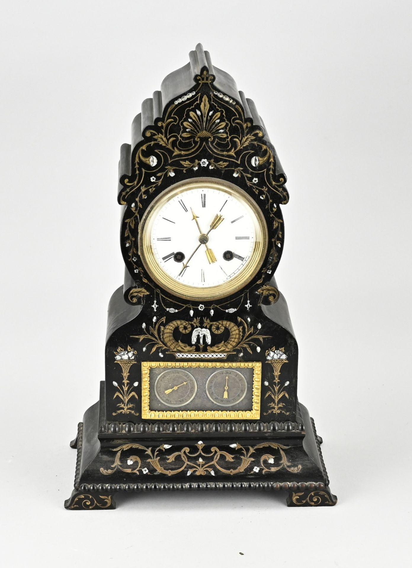 French boulle clock with calendar