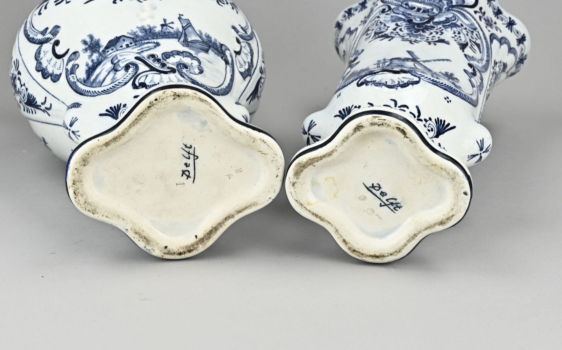 3-piece Delft cupboard set - Image 2 of 2