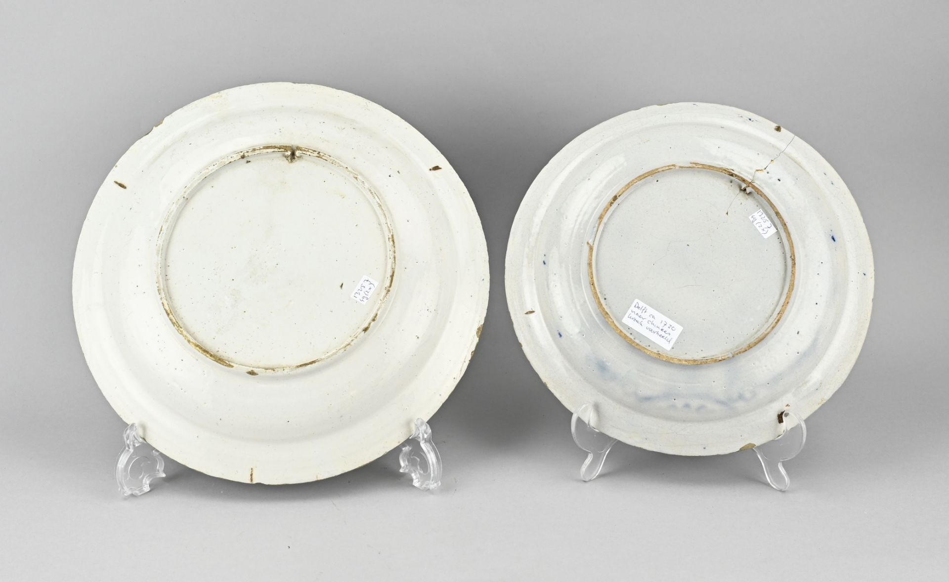 2x Delft dish Ã˜ 26 - 30.5 cm. - Image 2 of 2