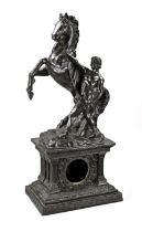 Cast clock case/horse driver