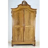 Mahogany crested cabinet, 1860