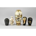 Interesting lot of satsuma vases (5x)