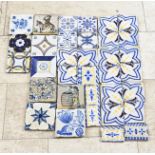 Lot of antique wall tiles (34 pcs.)