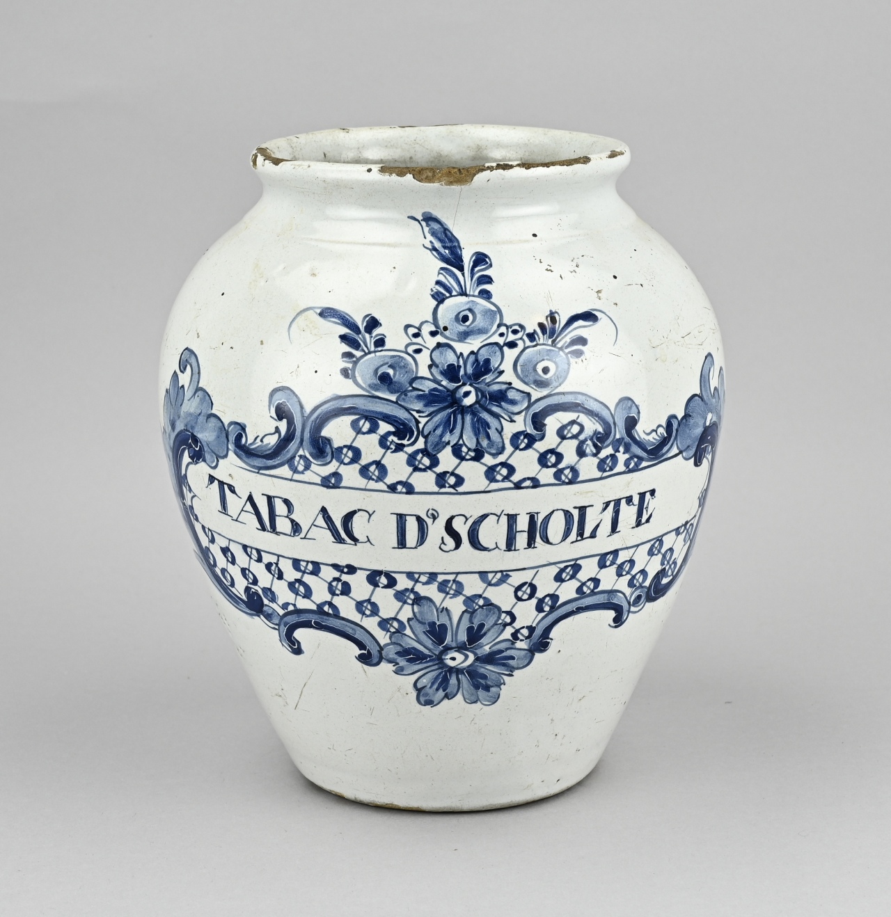 Delft tobacco jar