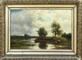 C. Moser, Polder view with fisherman