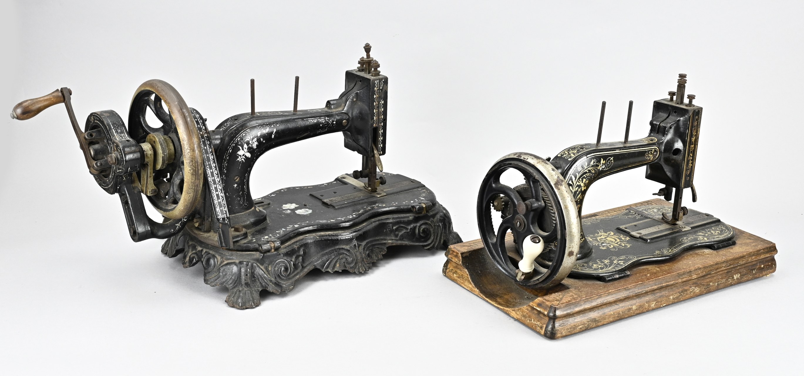 2x Hand sewing machine, 1900