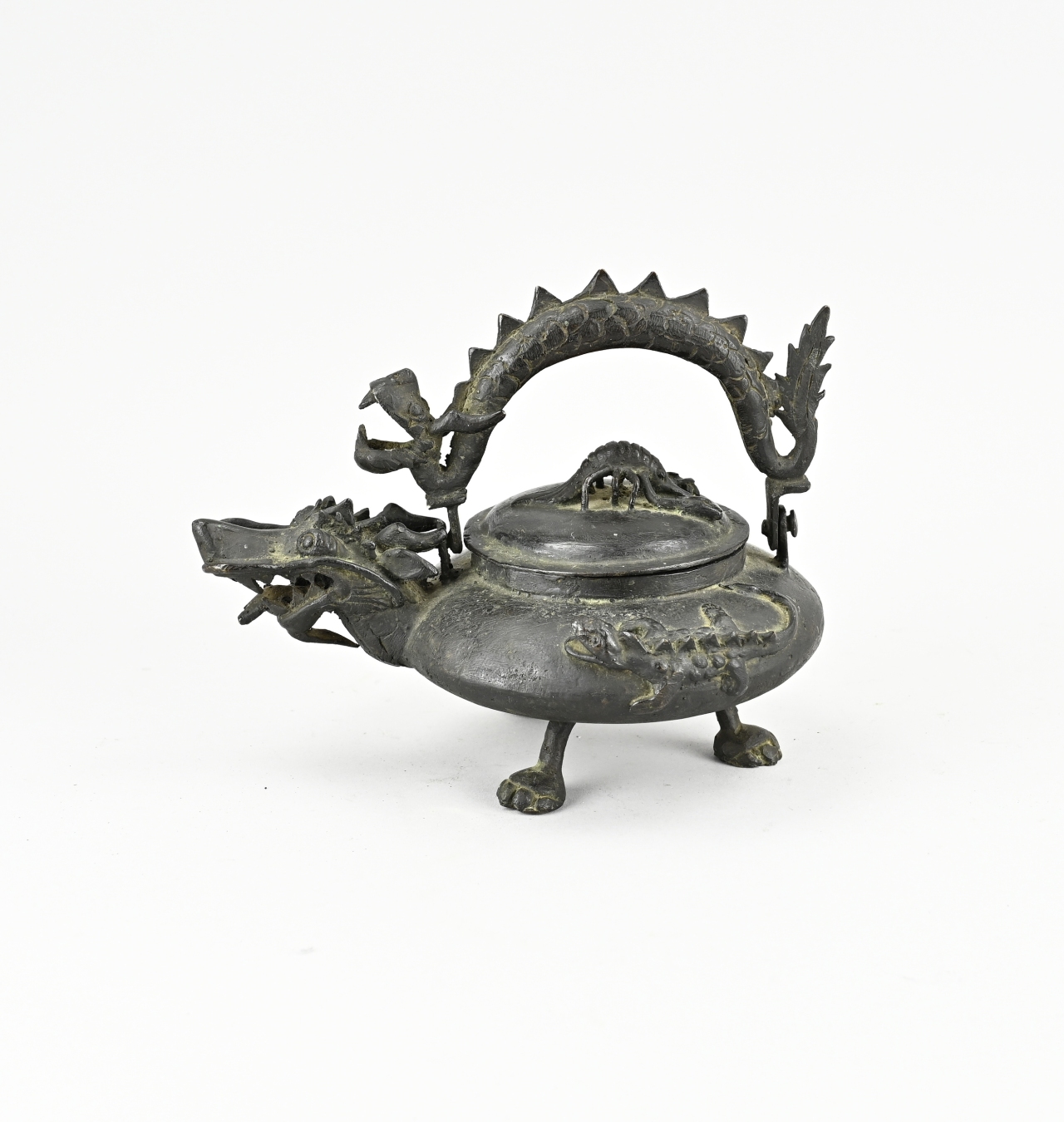 Bronze dragon teapot