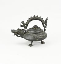 Bronze dragon teapot